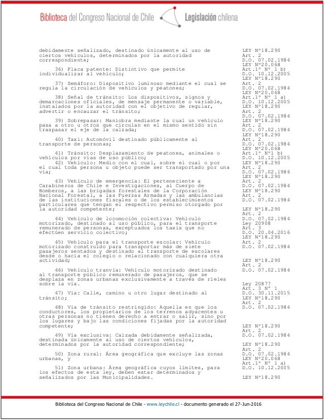 Ley 18290 Actualizada Pdf